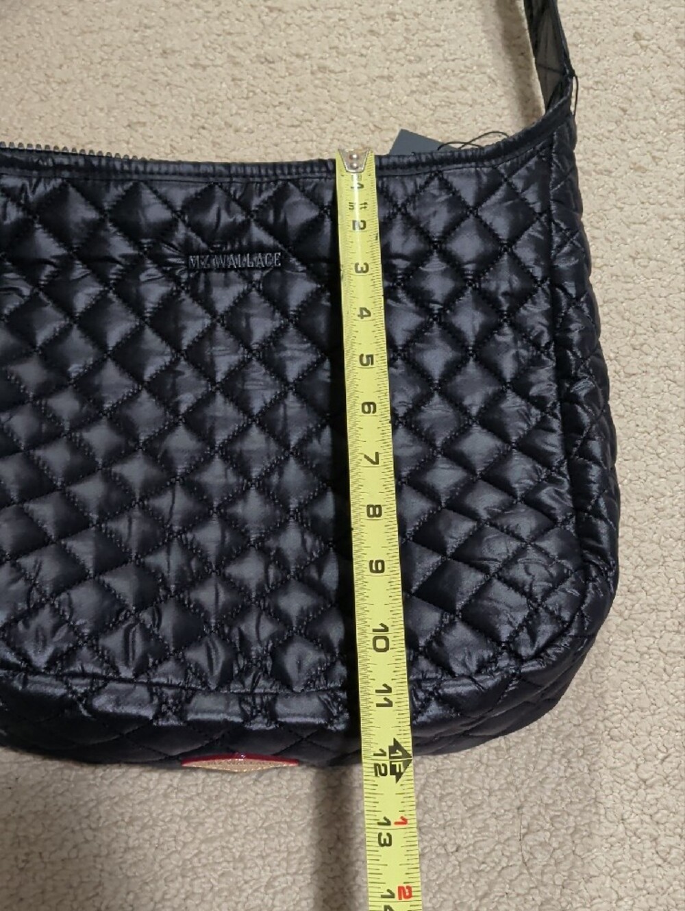 MZ Wallace Parker Deluxe Black Quilted Crossbody Shoulder Bag - Picture 11 of 12